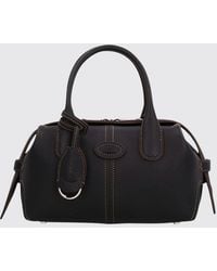 Tod's - Small Grained Calfskin Boston Bag With Charm - Lyst