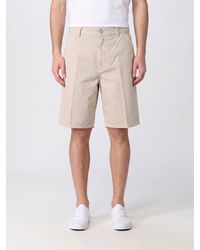 Carhartt - High-Waisted Cotton Drill Shorts With Back Logo - Lyst