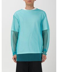 Jil Sander - T-shirt in cotone con layer in tulle - Lyst