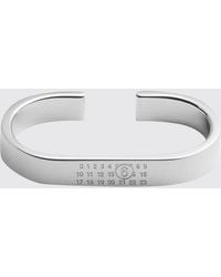 MM6 by Maison Margiela - Brass Band Ring With Engraved Numeric Logo - Lyst
