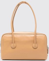 Marge Sherwood - Boston Grained Calf Leather Shoulder Bag With Double Handle - Lyst