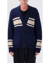 Universal Works - Relaxed Fit Striped Wool V-Neck Cardigan - Lyst