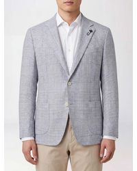 Lardini - Single-Breasted Wool Silk And Linen Blazer - Lyst
