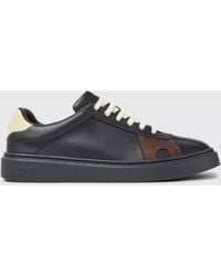 Camper - Twins Low-Top Calfskin Trainers With Contrast Logo - Lyst