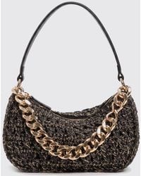 Twinset - Liliane Bicolor Raffia Hobo Bag With Metallic Mesh Inserts - Lyst