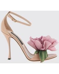 Dolce & Gabbana - Dolce &Amp Gabbana Desirée Leather Sandals With Applied Flower - Lyst