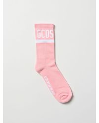 Gcds Wear Milano Socks With Inlaid Logo - Pink