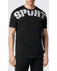 Philipp Plein - Jersey T-Shirt With Dropped Shoulders And Back Logo Print - Lyst