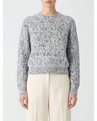 Isabel Marant - Abstract Print Cotton Crewneck Jumper With Dropped Shoulders - Lyst