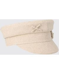 Ruslan Baginskiy - Linen Baker Boy Hat With Visor And Tone-On-Tone Logo - Lyst