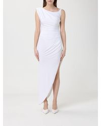 Elisabetta Franchi - Crêpe Jersey Asymmetric Dress - Lyst