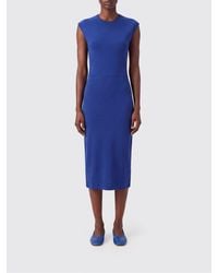 Jil Sander - Sleeveless Cut-Out Midi Sheath Dress - Lyst