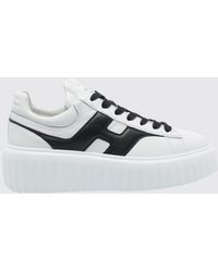 Hogan - H-Stripes Smooth Leather Platform Trainers - Lyst