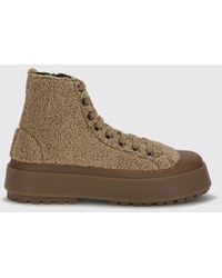 Casadei - Explorer High-Top Shearling Trainers With Platform Sole And Zip Closure - Lyst