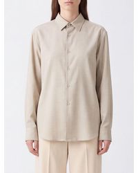 AURALEE - Striped Long-Sleeved Wool Shirt With A Classic Collar - Lyst