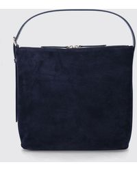 A.P.C. - Vera Suede Shoulder Bag With Zip Closure And Adjustable Handle - Lyst