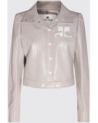 Courreges - Courr&Egrave	Ges Patent Leather Jacket - Lyst