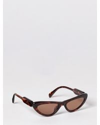 Miu Miu - Triangular Frame Acetate Sunglasses With Contrast Logo - Lyst
