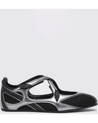 The Attico - Floor 01 Bicolor Mesh Mary Jane Flats With Velcro Strap - Lyst