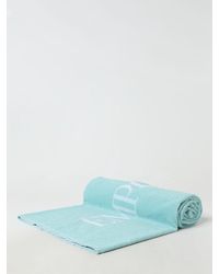Emporio Armani - Telo da bagno in spugna di cotone con logo - Lyst