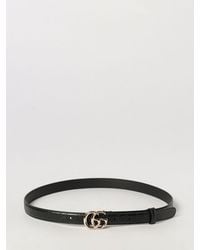 Gucci - Gg Marmont Smooth Calfskin Leather Belt With Monogram Buckle - Lyst