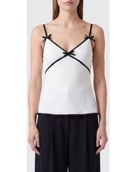 Moschino - Viscose Blend Evening Top With Bow And Thin Straps - Lyst