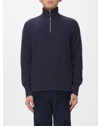 Diana Studio - Two-Tone Cotton Half-Zip Roll Neck Jumper - Lyst