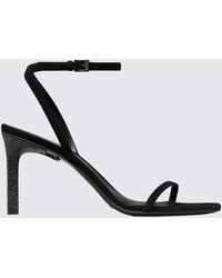Tory Burch - Pavè Suede Sandal With Rhinestone Heel - Lyst