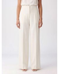 Alberta Ferretti - Crêpe Tailored Trousers - Lyst