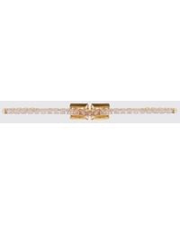 Elisabetta Franchi - Brass Necklace With Set Rhinestones - Lyst