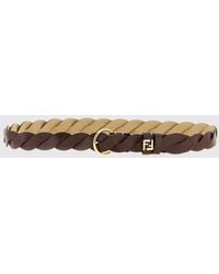 Fendi - Ff Reversible Braided Leather Belt - Lyst