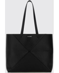 Loewe - Puzzle Fold Medium Calfskin Leather Tote Bag With Double Handle - Lyst