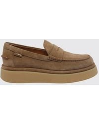Tod's - Suede Platform Penny Loafers With Rubber Sole - Lyst