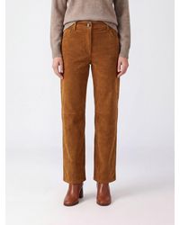 Magda Butrym - Ribbed Suede Straight Leg Trousers - Lyst