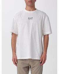 EA7 - Printed Cotton Crew Neck T-Shirt - Lyst