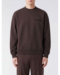 Jacquemus - Pure Cotton Crewneck Sweatshirt With Applied Contrast Logo - Lyst