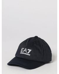 EA7 - Cotton Hat With Embroidered Logo - Lyst