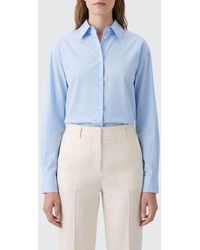 Aspesi - Relaxed Fit Cotton Poplin Shirt With Concealed Placket - Lyst