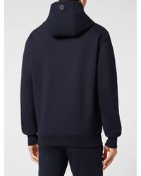 Philipp Plein - Monogram Print Cotton Hoodie With Hexagon Logo And Dropped Shoulders - Lyst