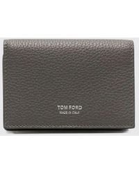 Tom Ford - Kartenetui Aus Kalbsleder Mit Klappe Und Druckknopfverschluss - Lyst