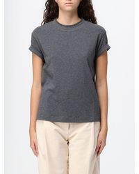Brunello Cucinelli - Stretch-Cotton Crew-Neck T-Shirt With Monili Embroidery - Lyst