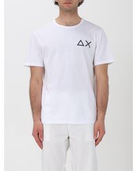 Sun 68 - T-shirt in cotone con logo - Lyst