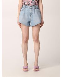 Short à sequins brodés Coton Pinko en coloris Bleu Femme Vêtements Shorts Shorts habillés 