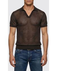 Tom Ford - Cotton And Silk Polo Shirt - Lyst