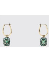Swarovski - Sublima-Plated Crystal Drop Earrings With Snap Closure - Lyst