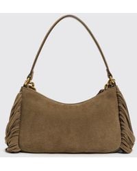 Twinset - Liliane Suede Shoulder Bag With Fringes And Embroidery - Lyst