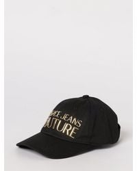 Versace Jeans Couture - Cotton Twill Hat With Logo Print - Lyst