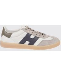 Hogan - Cool Leather And Suede Sneakers With Side H Logo - Lyst
