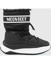 Moon Boot - Low Nylon Snow Boots With Logo And Chunky Sole - Lyst