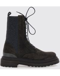 Brunello Cucinelli - Flat Ankle Boot - Lyst